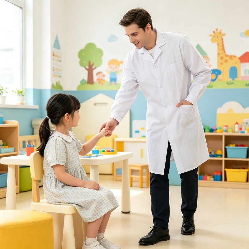 Medical Lab Research - Wodoodporny biały fartuch laboratoryjny Uisex, strój
